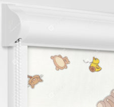 Рулонные кассетные шторы УНИ - Зоопарк Блэкаут