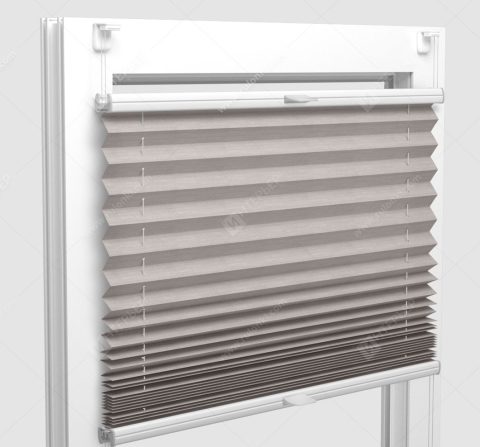 Шторы Плиссе - Флаер перл светло-серый на пластиковые окна